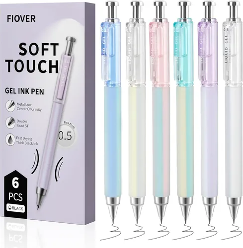 Miniatura 3 de FIOVER 10 repuestos de bolígrafo de tinta de gel reemplazables de tinta negra, punta fina de 0.020 in, escritura suave para suministros escolares