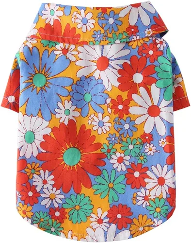 Miniatura 30 de Camisa hawaiana para perro, chaleco de playa de verano, ropa de manga corta, camiseta floral, tops hawaianos, chaquetas para perros, razas y gatos