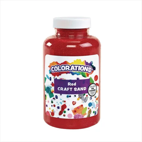 Miniatura 7 de Colorations Colorida arena vibrante tarro de 22 onzas para artes, manualidades y actividades de juego, naranja oscuro