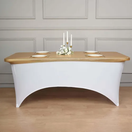 Miniatura 3 de Efavormart - Mantel para banquetes de elastano elástico de 4 pies, color negro
