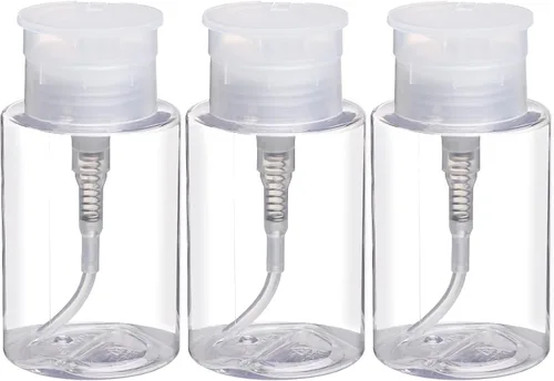 Paquete de 3 unidades de dispensador de esmalte de uñas, dispensador vacío para alcohol, acetona, esmalte de uñas y removedor de maquillaje, 5.1 fl