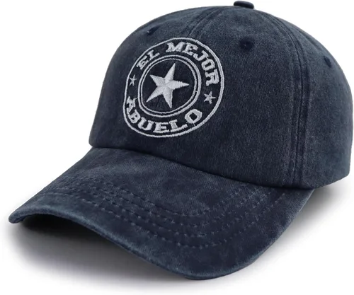 Miniatura 2 de El Mejor Abuelo - Gorra de béisbol bordada ajustable de algodón para el día del padre