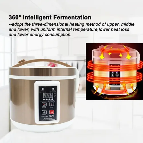 Miniatura 3 de INTSUPERMAI Fermentador multifuncional de 6 L para ajo negro, yogur, natto, arroz dulce, fermentadores control inteligente automático completo