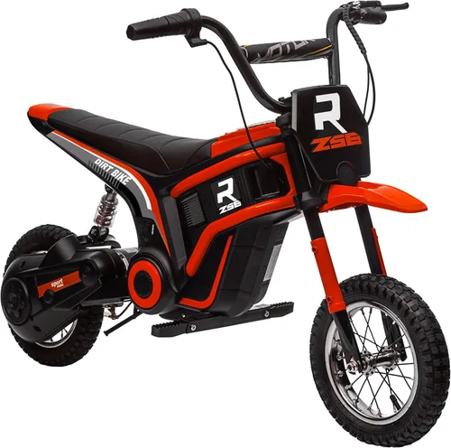 Miniatura 10 de Aosom Bicicleta Eléctrica de Tierra con Acelerador de Puño Giratorio, 24V 350W Motocicleta Eléctrica Todoterreno, Hasta 15 MPH con Freno, Bocina Azul