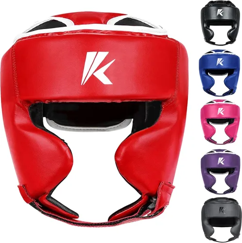 Miniatura 12 de Kruzak - Gorros de boxeo unisex - Entrenamiento de MMA, acolchado ajustable, Kara, Muay Thai, Kickboxing, Sparring, artes marciales, karate, Negro