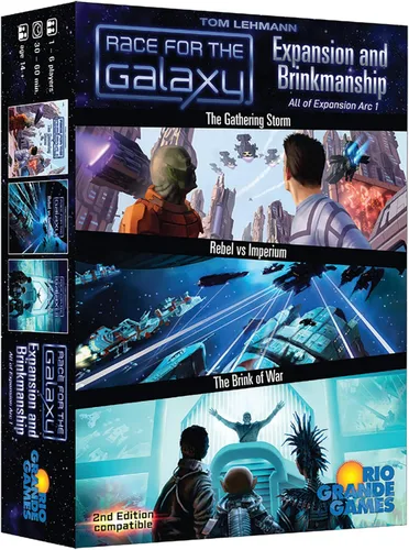 Rio Grande Games Race for the Galaxy: Paquete de expansión y brinkmanship - Juego de cartas de estrategia compatible con 2ª edición, para edades de