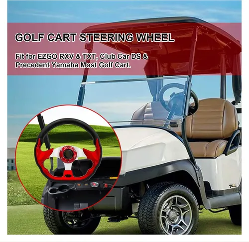Miniatura 8 de Volante para carrito de golf compatible con EZGO RXV & TXT, Club Car DS, Club Car Precedent, Yamaha, la mayoría de los carritos de golf