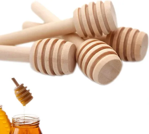 50 Piezas Palito Dosificador de Miel, Mini Dosificador de Miel de 3 Pulgadas, Palitos Dosificadores de Miel de Madera, Agitador de Miel Varita de