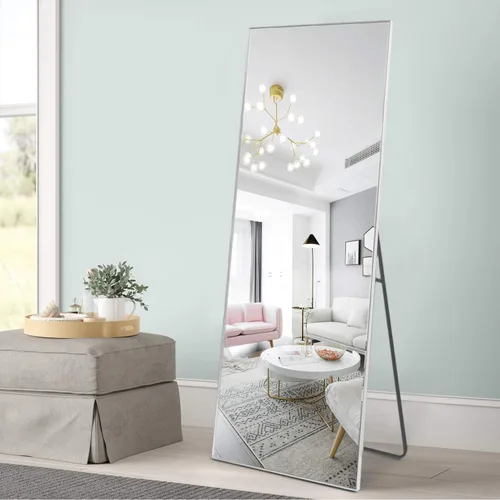 Miniatura 36 de KIAYACI - Espejo para pared de cuerpo completo, espejo para dormitorio o vestidor, se puede colocar de pie, colgado o apoyado contra la pared