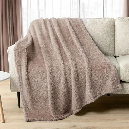 Miniatura 28 de PAVILIA - Manta de sherpa para sofá, gris esponjosa y cálida, manta de felpa suave para cama, acogedora, súper suave y ligera, manta decorativa