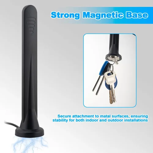 Miniatura 3 de Antena 5G LTE Amplificador de señal 4G Antena de red omnidireccional externa SMA TS9 Conector 15Dbi Antena base magnética con cable 3M