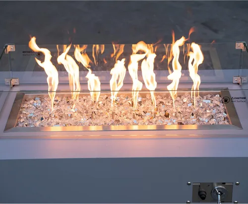 Miniatura 53 de Stanbroil - Vidrio de fuego de 10 libras – Cristal de fuego templado reflectante de 1/2 pulgada para chimenea de hoguera, azul Pacífico reflectante