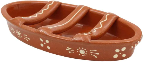 Tostador tradicional de salchicha de terracota de arcilla portuguesa (N. 1 pequeño)