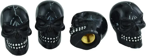 Tapas de Llanta de Coche con Calavera Tapas de Rueda de Bicicleta Esqueleto Cubiertas de Vástago de Válvula de Aire para la Mayoría de Vehículos