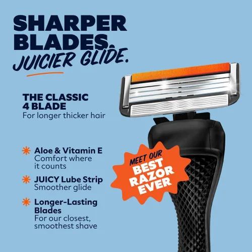 Miniatura 5 de Dollar Shave Club El juego de afeitado The Guest Pass 2 cartuchos de repuesto de enjuague Swift, 1 mango (negro), 1 cubierta de afeitar
