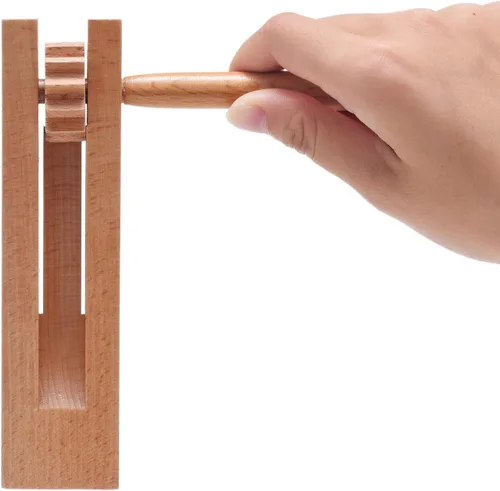 Miniatura 4 de Trinquete giratorio de madera para hacer ruido, matraca tradicional para fiestas, eventos deportivos y celebraciones, 1 paquete