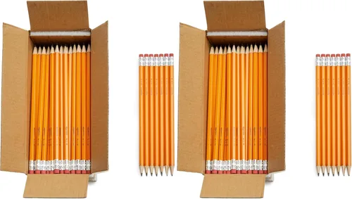 Miniatura 6 de Amazon Basics Lápices con cuerpo de madera #2, preafilados, caja a granel de mina HB, 150 unidades, amarillo