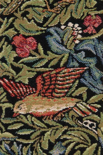 Miniatura 2 de C Charlotte Home Furnishings Inc William Morris Birds I Tapestry Bell Pull - 6 pulgadas x 42 pulgadas Algodón/Viscosa/Poliéster