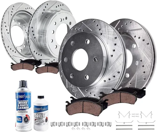 Miniatura 28 de Detroit Axle - Kit de freno trasero para Ford Fusion Lincoln MKZ Zephyr Mazda 6 Mercury Milan, repuesto de pastillas de freno de cerámica