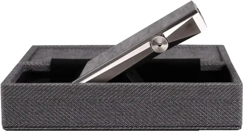 Miniatura 3 de Miter Funda de transporte para DAP + auriculares, hecha a mano Italia piel sintética rígida para 2 auriculares IEM + 1 reproductor de audio digital