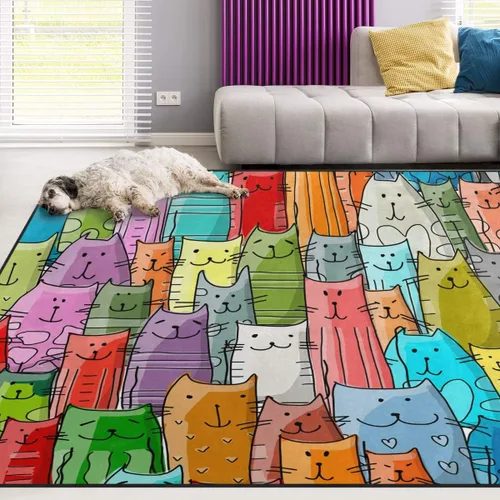 Miniatura 11 de Naanle Alfombra egipcia antideslizante para sala de estar, comedor, dormitorio, cocina, 1.7 x 2.6 pies (20 x 31 pulgadas / 19.7 x 31.5 in), alfombra