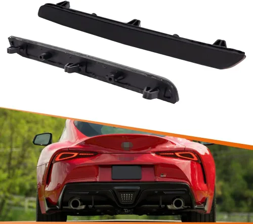 ADIIL Kit de carcasa de 2 piezas con lente ahumada, faros antiniebla, reflectores, luces traseras de freno, kit de carcasa para Toyota GR Supra 2020