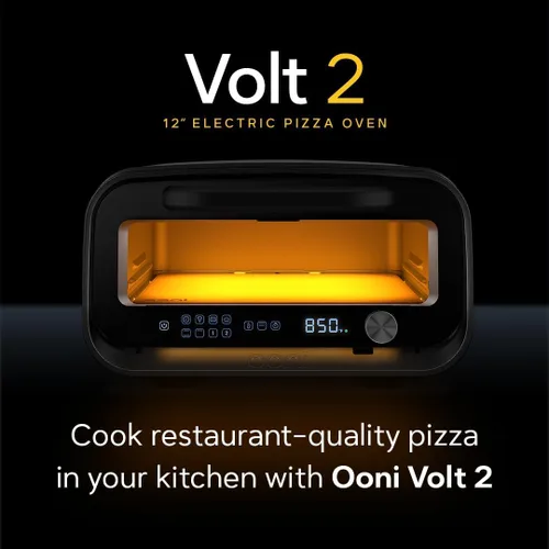 Miniatura 11 de Ooni Volt 2 - Horno eléctrico de pizza para interiores, horno tostador eléctrico versátil para encimera, cocina pizzas de 12 pulgadas y más