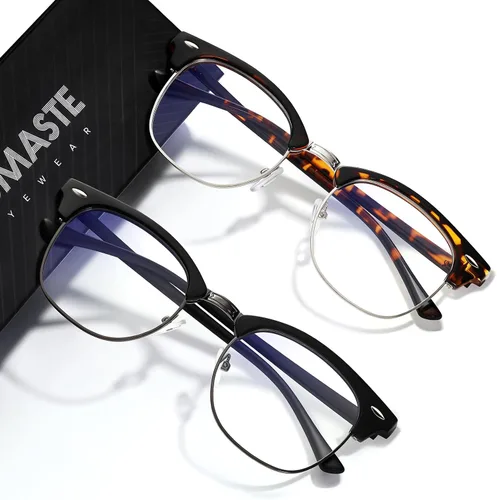 Miniatura 37 de Gafas de Luz Azul para Mujer/Hombre Gafas de Computadora de Luz Azul para Mujeres/Hombres A04-cristal marco plateado