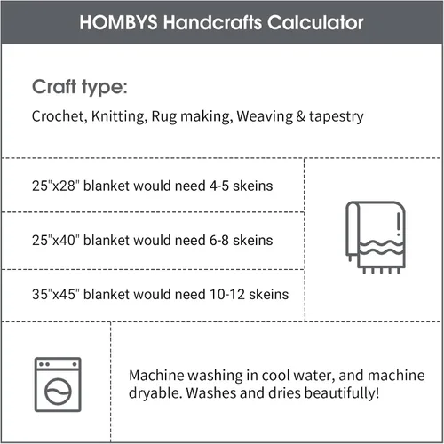 Miniatura 9 de HOMBYS Hilo de Chenilla Gris Grueso para Tejer a Mano, Hilo Jumbo Suave y Esponjoso para Crochet, Hilo Súper Voluminoso Grande para Manta Gruesa