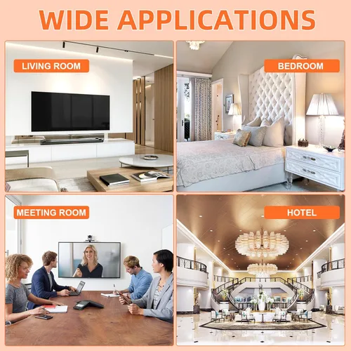 Miniatura 8 de Kit corrector de cable de pared con placa de pared de cepillo, caja de salida empotrada, cable de 9 pies, pasador de 2 bandas para gestión de cables