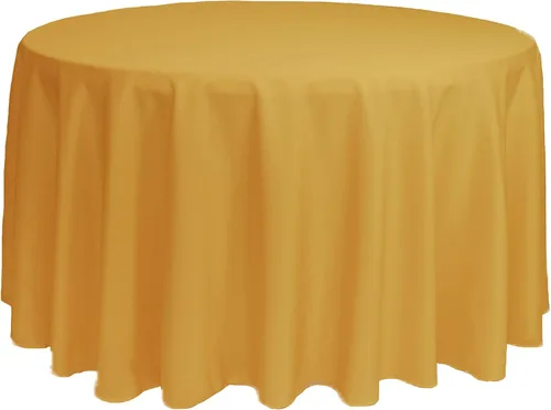 Miniatura 79 de YOUR CHAIR COVERS - Mantel redondo de poliéster prémium de 120 pulgadas - Mantel de lino color champán para mesas redondas estándar