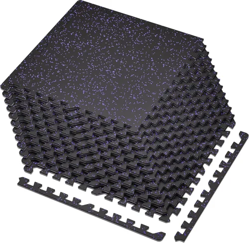 Miniatura 22 de SUPERJARE Alfombrillas para Equipo de Ejercicio de 0.4" de Grosor, 24 Piezas, 96 Pies Cuadrados, Tapetes de Espuma EVA de Alta Densidad