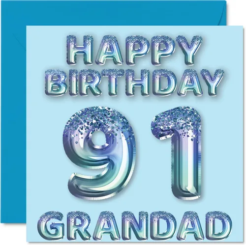 Miniatura 103 de Stuff4 Tarjeta de primer cumpleaños para niños, globo de fiesta con purpurina azul, tarjetas de feliz cumpleaños para niño de 1 año, nieto, hijo, 57