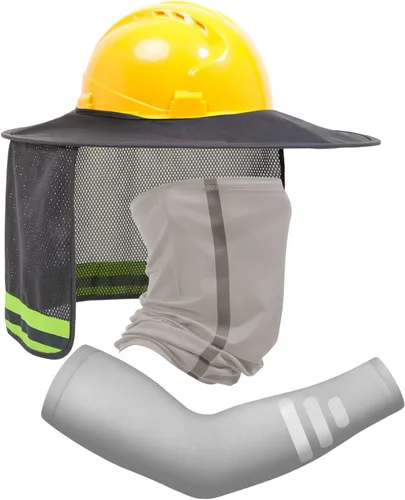 Miniatura 12 de TCCFCCT Protector Solar de Ala Completa con Malla para el Cuello, Visera Solar de Alta Visibilidad con Protección para el Cuello y Bandana Diadema