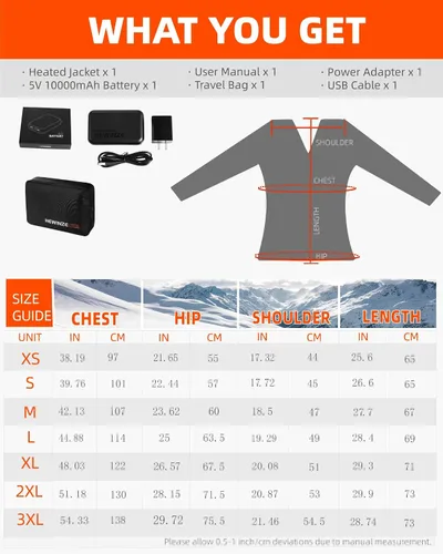 Miniatura 6 de HEWINZE Women's Heated Vest with Battery Pack, Lightweight Quilted Heated Jacket, Heated Puffer Jacket Base Layer