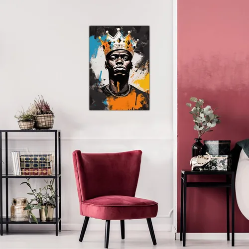 Miniatura 171 de Arte de pared afroamericano, decoración de rey y reina bailarín negro para sala de estar, arte de pareja de amor negro para dormitorio, lienzo