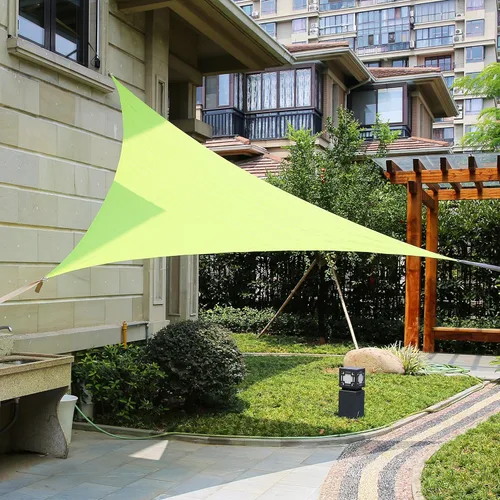 Miniatura 7 de Parasol triangular 12 x 12 x 12 pies, toldo estilo vela, bloqueador de UV para patio y exterior, de la marca LyShade, Azul cadete