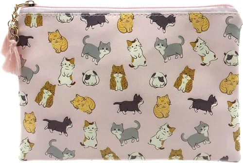 Miniatura 10 de Bonita bolsa pequeña de cosméticos, mini bolsa de maquillaje para mujeres y niñas, bolsa pequeña de aseo de viaje de cuero PU, organizador