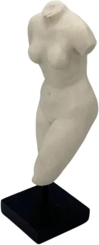 Miniatura 2 de Galt International Estatua de cuerpo de mármol de polietileno de 13.5 pulgadas con pedestal negro para decoración del hogar, escultura de dios
