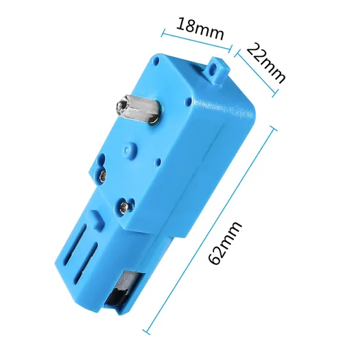 Miniatura 2 de 6PCS TT Gear Motor 1: 90 Mini DC 6V Gear TT Motor con engranajes de metal para robot Smart Car DIY RC Juguetes Motor eléctrico Caja de cambios Azul
