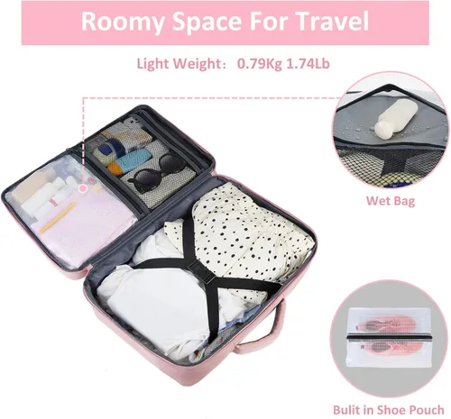 Miniatura 4 de Taygeer - Mochila de viaje para mujeres, mochila de cabina con puerto de carga USB y bolsa para zapatos, mochila TSA para laptop de 15.6 pulgadas