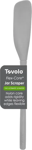 Tovolo Espátula de Silicona para Frascos con Mango Largo, Herramienta de Goma para Raspar y Recoger de Frascos de Mantequilla de Maní, Mermelada y