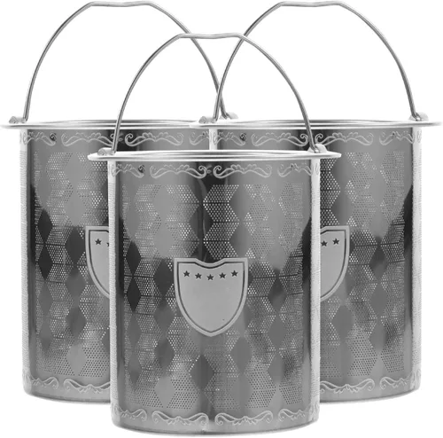 Luxshiny Colador de té de acero inoxidable, paquete de 3 filtros de té de malla fina para ollas de hojas sueltas, tazas, tazas, accesorios de cocina