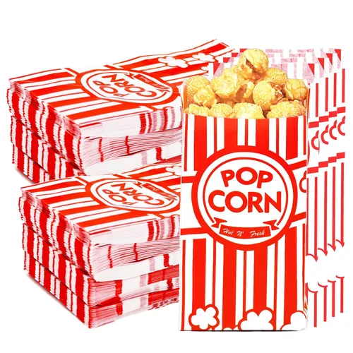 Homrelaxy 1200 bolsas de papel para palomitas de maíz, bolsas de palomitas de maíz de 1 onza para porciones individuales, mangas de maíz a granel