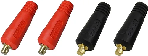Miniatura 3 de RIVERWELD TIG DKJ10-25 DKJ10-25 - Conector de panel de cable de soldadura con color negro, ajuste rápido, paquete de 2