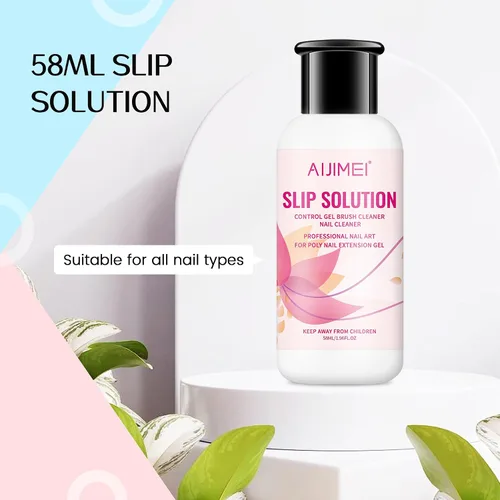 Miniatura 2 de Juego de soluciones deslizantes de uñas de 2.0 fl oz/2fl.oz Solución deslizante para uñas de gel de polietileno, extensión de uñas, solución