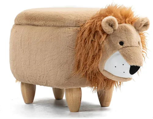 Miniatura 21 de Home 2 Office Harry The Cow Otomana con almacenamiento para decoración de dormitorio, sala de juegos o sala de recreación, mueble suave