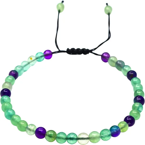 Miniatura 212 de Amazing Gemstone Crystal Anklet Ankle Bracelets for Women - Waterproof Beaded Healing Crystal Anklets, Plus Size Chakra Gemstone Bead Anklet