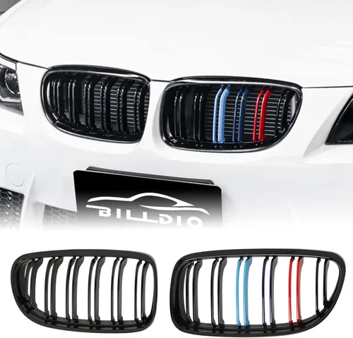 Miniatura 27 de Parrilla E90 – Rejilla negra de riñón individual compatible con BMW serie 3 E90 2009-2011 323i 328i 328xi 335d 335i 335xi Sedan LCI, E91 328i 328xi
