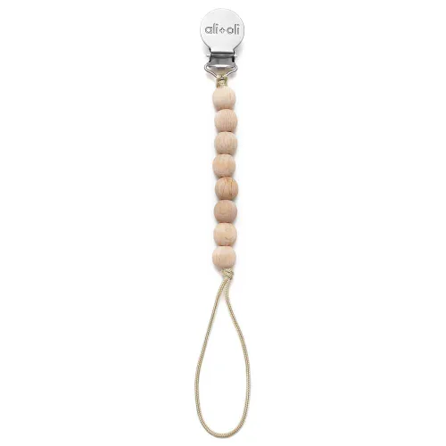Miniatura 4 de Ali+Oli Clip de silicona para chupete para bebé (toda madera) 100% de grado alimenticio sin BPA para recién nacido, clip para bebé niño o niña